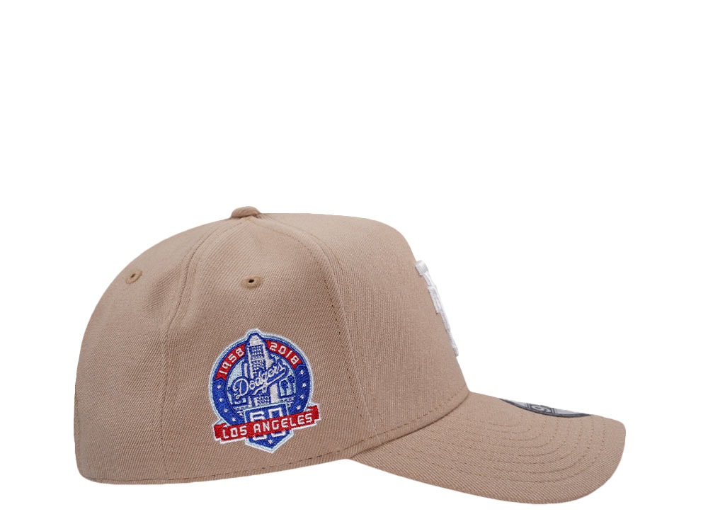 New Era Los Angeles Dodgers 60th Anniversary Camel Prime Edition 9Forty A Frame Snapback Gorra
