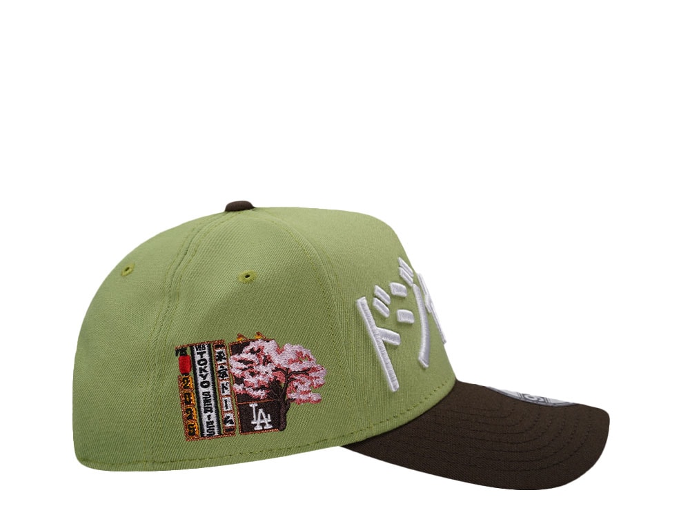 New Era Los Angeles Dodgers Tokyo Series 2025 Matcha Two Tone Edition 9Forty A Frame Snapback Gorra