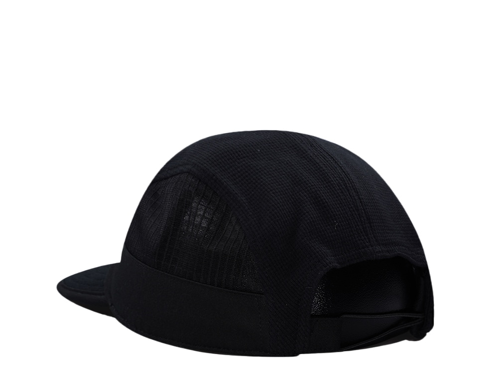 Djinns 5 Panel Black Waffle Mountain Drawcord Strapback Gorra