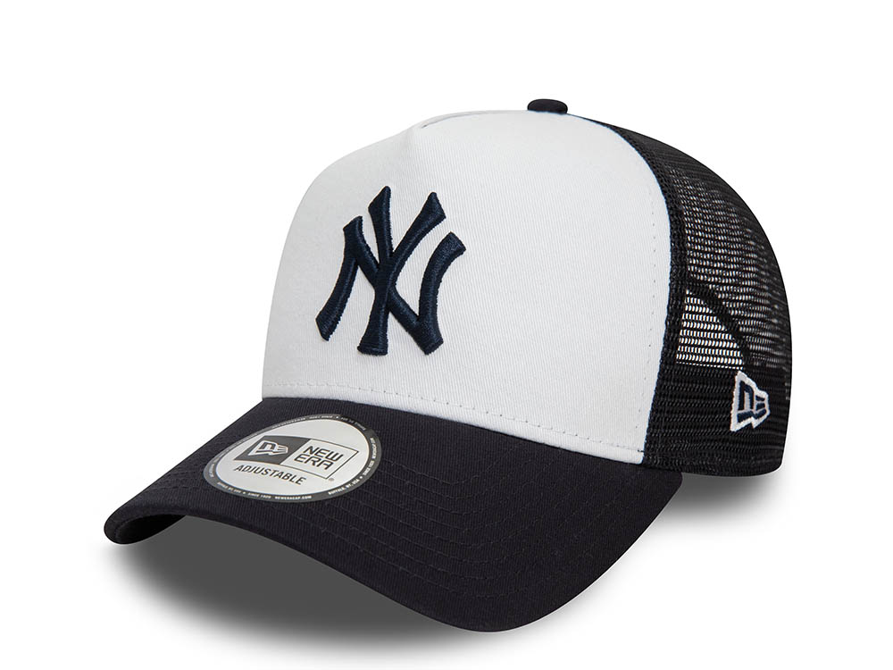 New Era New York Yankees Team Colour Block Navy 9Forty A Frame Trucker Snapback Gorra