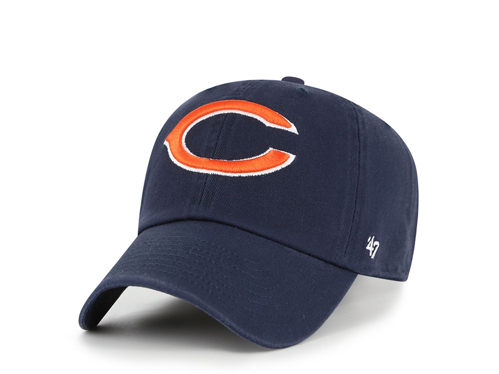 47Brand Chicago Bears Navy Classic Edition Clean Up Strapback Gorra