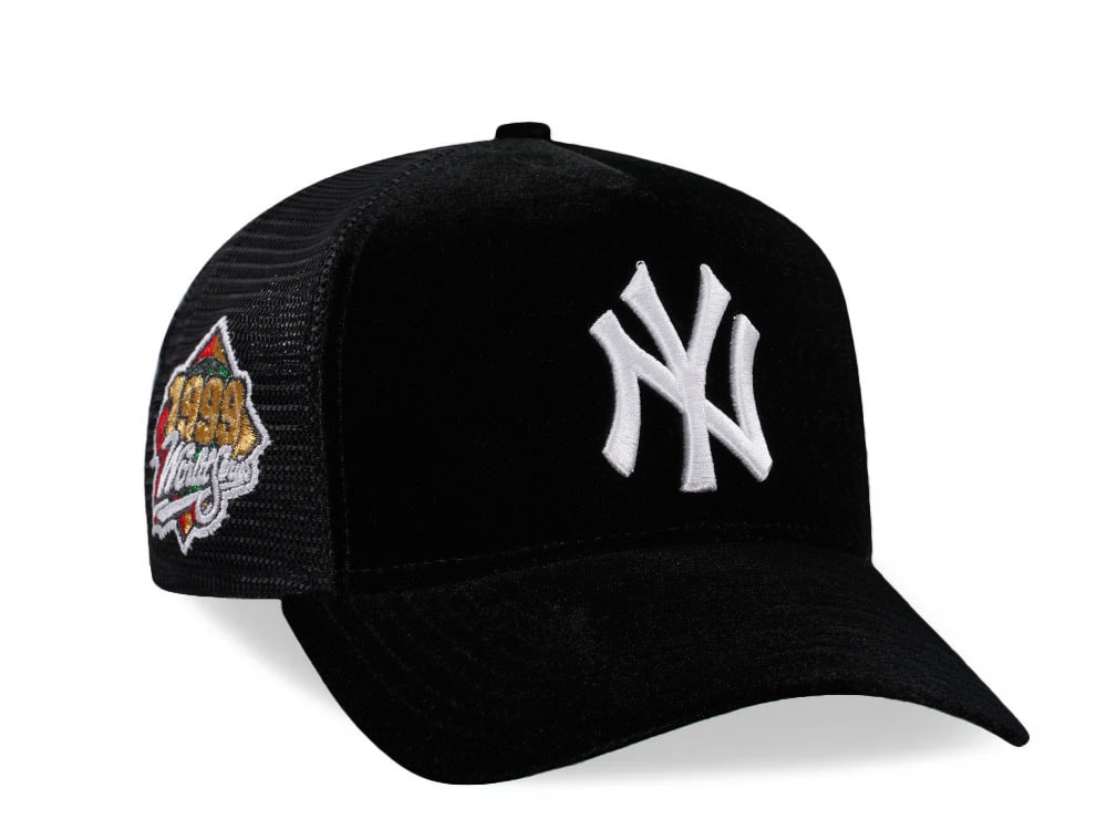 New Era New York Yankees World Series 1999 Black Velvet Trucker Edition 9Forty A Frame Snapback Gorra