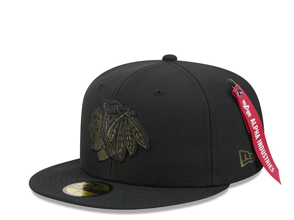 New Era Alpha Industries Chicago Blackhawks Navy Prime Edition 59Fifty Fitted Gorra