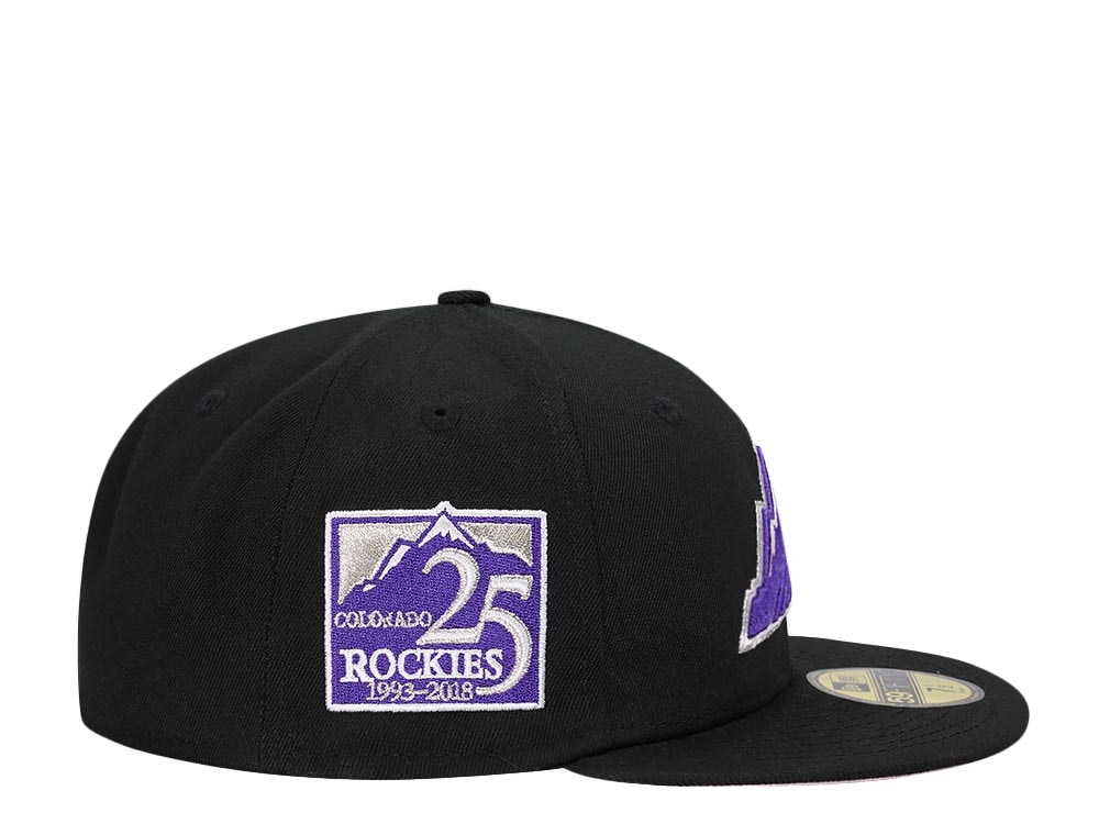 New Era Colorado Rockies 25th Anniversary Black and Pink Edition 59Fifty Fitted Gorra