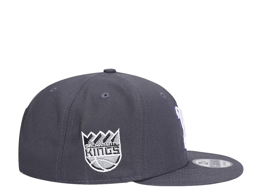 New Era Sacramento Kings Gray Purple Detail Edition 9Fifty Snapback Gorra