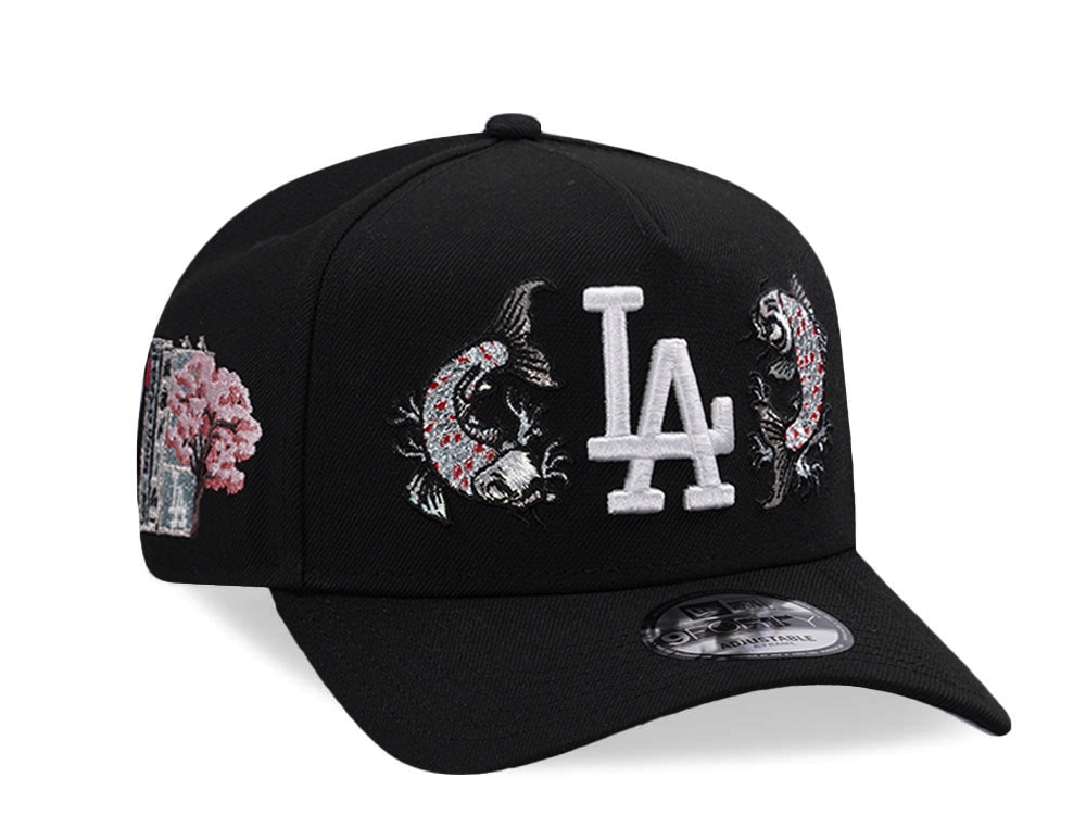 New Era Los Angeles Dodgers Tokyo Series Koi Black Prime Edition 9Forty A Frame Snapback Gorra