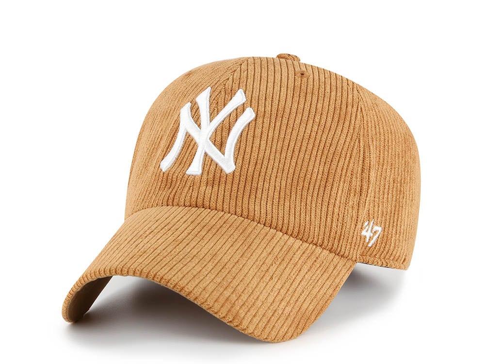 47 Brand New York Yankees Corduroy Brown Edition Clean Up Strapback Gorra