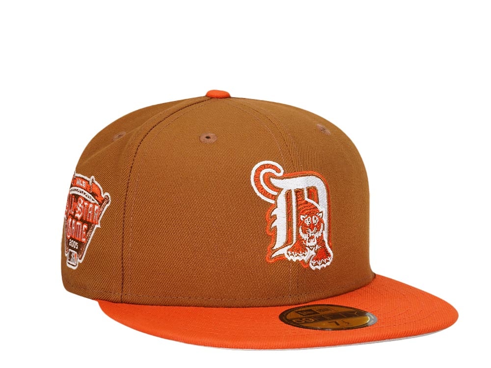 New Era Detroit Tigers All Star Game 2005 Bourbon Team Orange Two Tone Edition 59Fifty Fitted Gorra