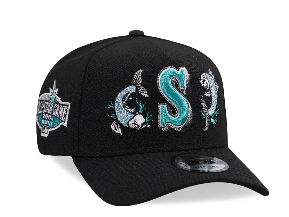 New Era Seattle Mariners All Star Game 2001 Koi Black Prime Edition 9Forty A Frame Snapback Gorra