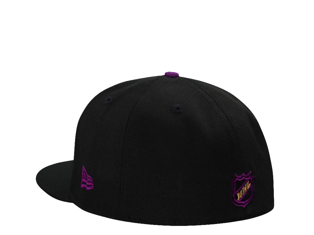New Era Anaheim Ducks 25th Anniversary Black Prime Grape Edition 59Fifty Fitted Gorra