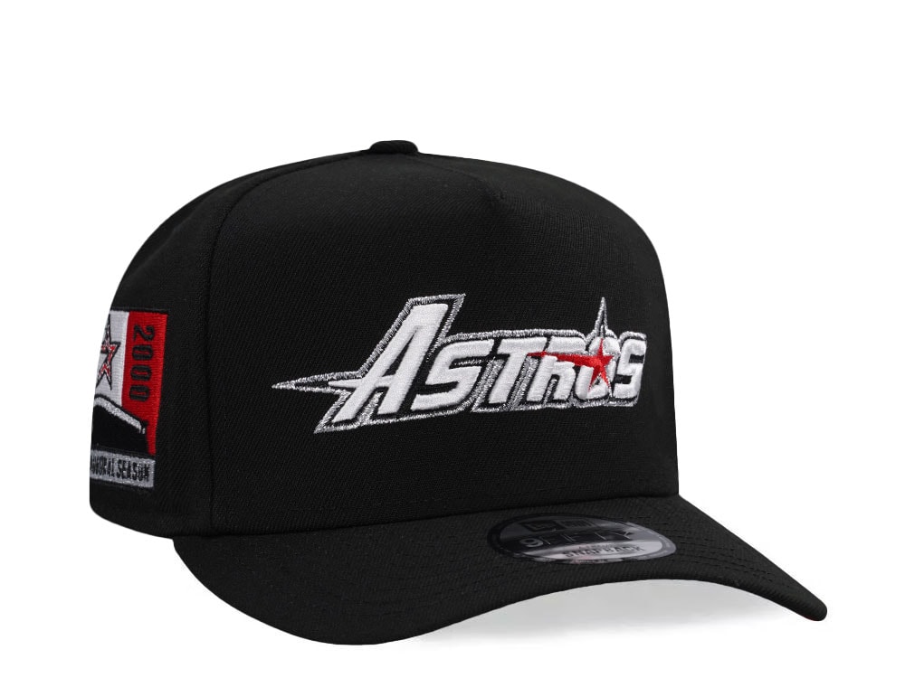 New Era Houston Astros Inaugural Season 2000 Black and Red Edition 9Fifty A Frame Snapback Gorra