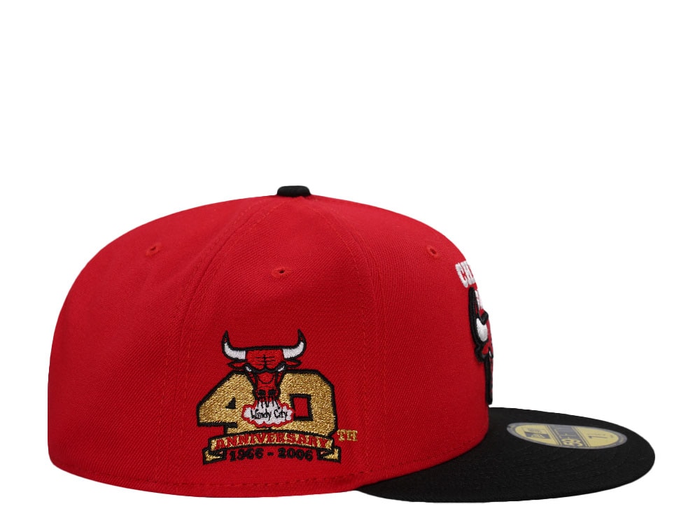 New Era Chicago Bulls 40th Anniversary Red Two Tone Edition 59Fifty Fitted Gorra