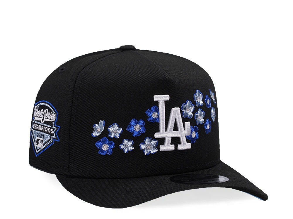 New Era Los Angeles Dodgers World Series Champions 25 Flower Black Prime Edition 9Fifty A Frame Snapback Gorra