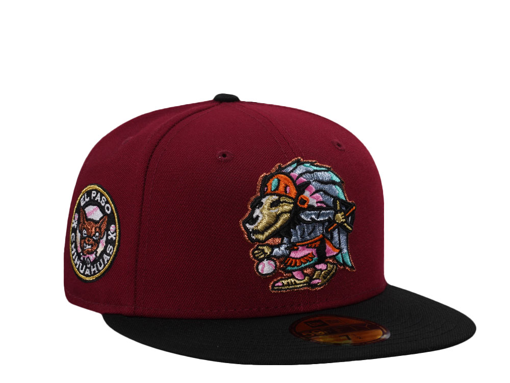 New Era El Paso Chihuahuas Card Red Two Tone Edition 59Fifty Fitted Gorra