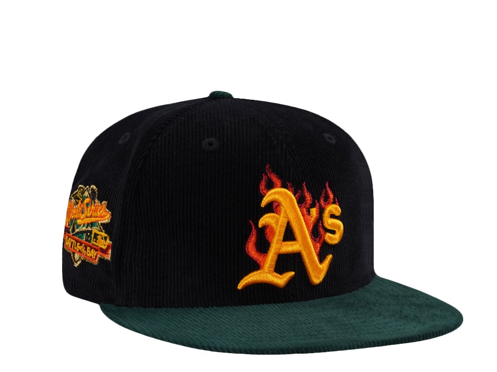 New Era Oakland Athletics World Series 1989 Corduroy Black Two Tone Edition 59Fifty Fitted Gorra