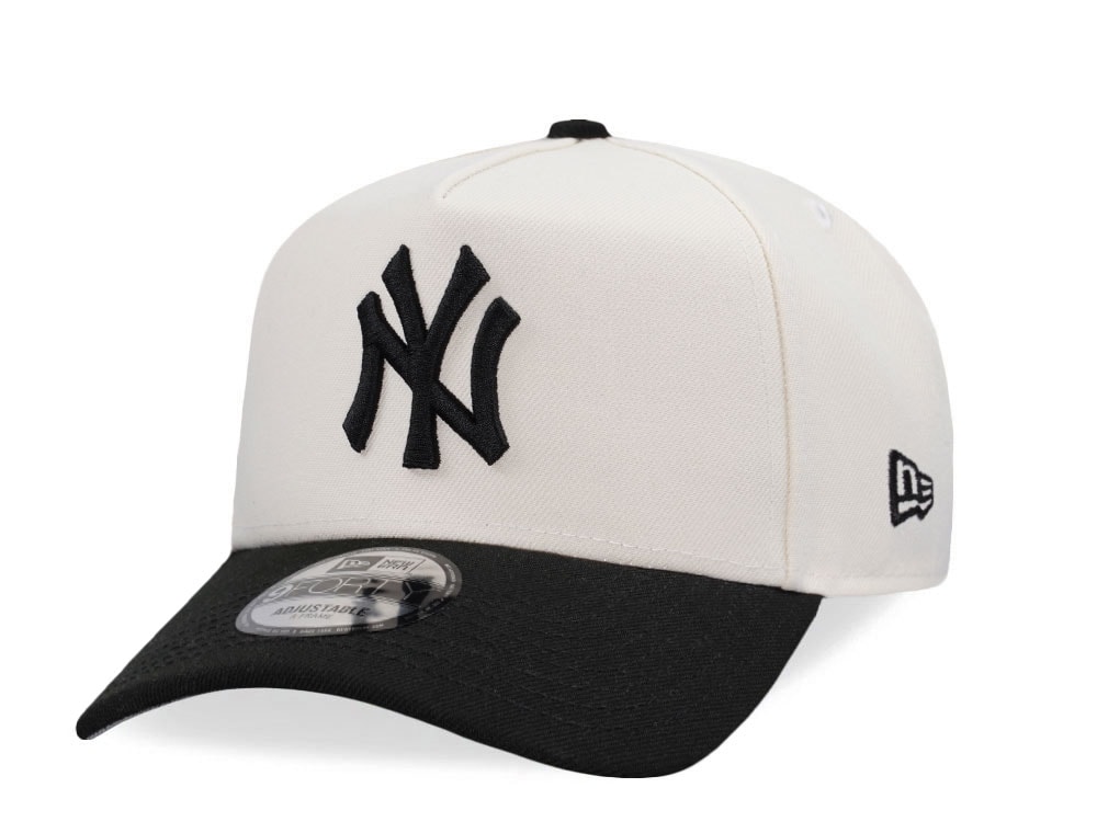 New Era New York Yankees Chrome Black Two Tone Edition 9Forty A Frame Snapback Gorra