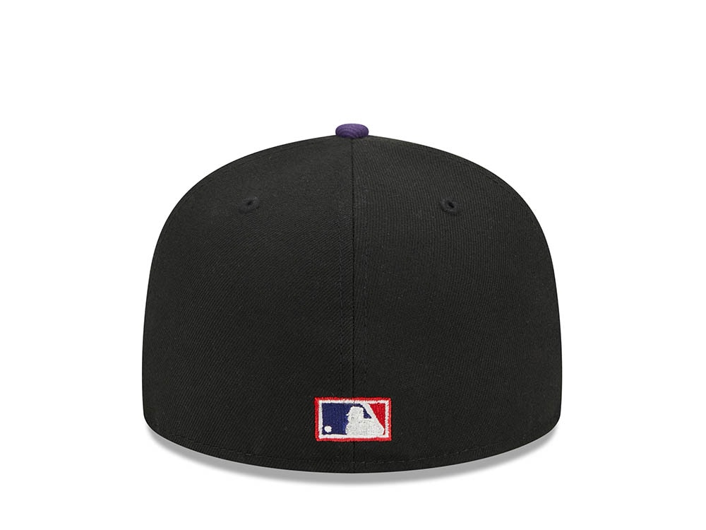 New Era Tampa Bay Rays Black Retro Script Throwback Edition 59Fifty Fitted Gorra