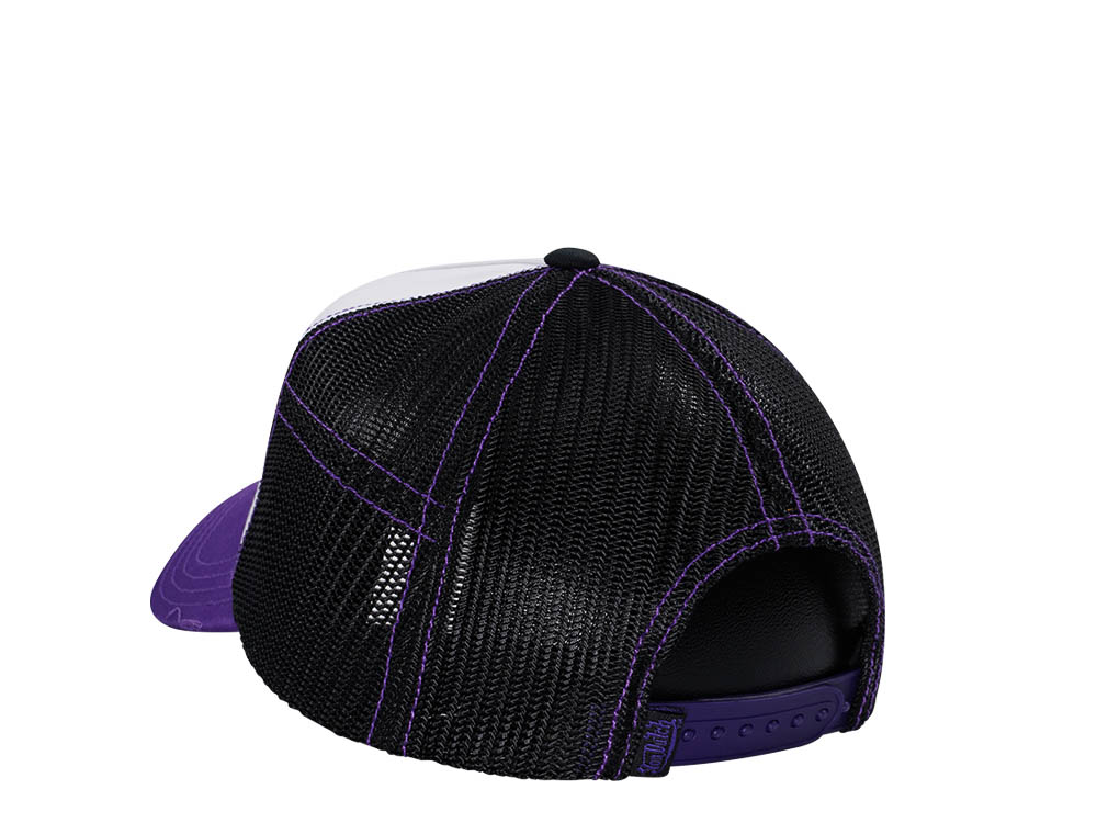 Von Dutch White Purple Two Tone Edition Trucker A Frame Snapback Gorra