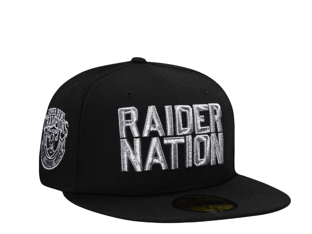 New Era Las Vegas Raiders Super Bowl Champions Black Prime Edition 59Fifty Fitted Gorra