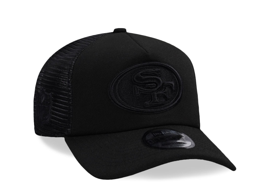 New Era San Francisco 49ers Black Foam Trucker 9Forty A Frame Snapback Gorra