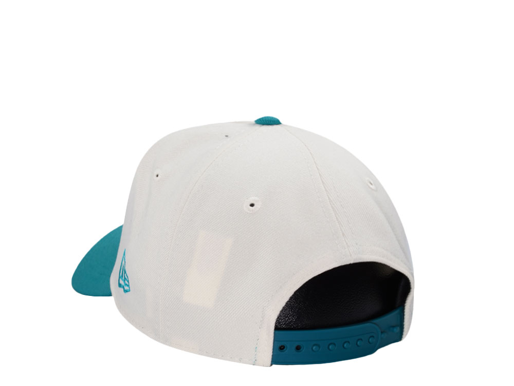 New Era Anaheim Ducks 10th Anniversary Chrome Aqua Two Tone Edition 9Forty A Frame Snapback Gorra
