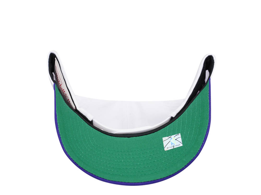Mitchell & Ness Milwaukee Bucks Team Two Tone 2.0 Pro White Snapback Gorra