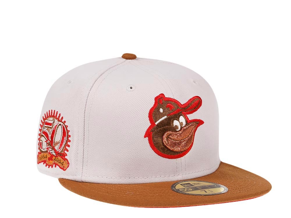 New Era Baltimore Orioles 50th Anniversary Stone Copper Prime Edition 59Fifty Fitted Gorra