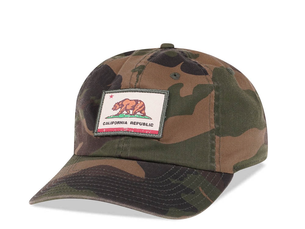 American Needle California Republic Camouflage Vintage Casual Strapback Gorra