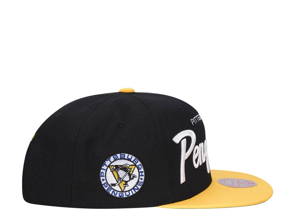 Mitchell & Ness Pittsburgh Penguins Vintage Script Snapback Gorra