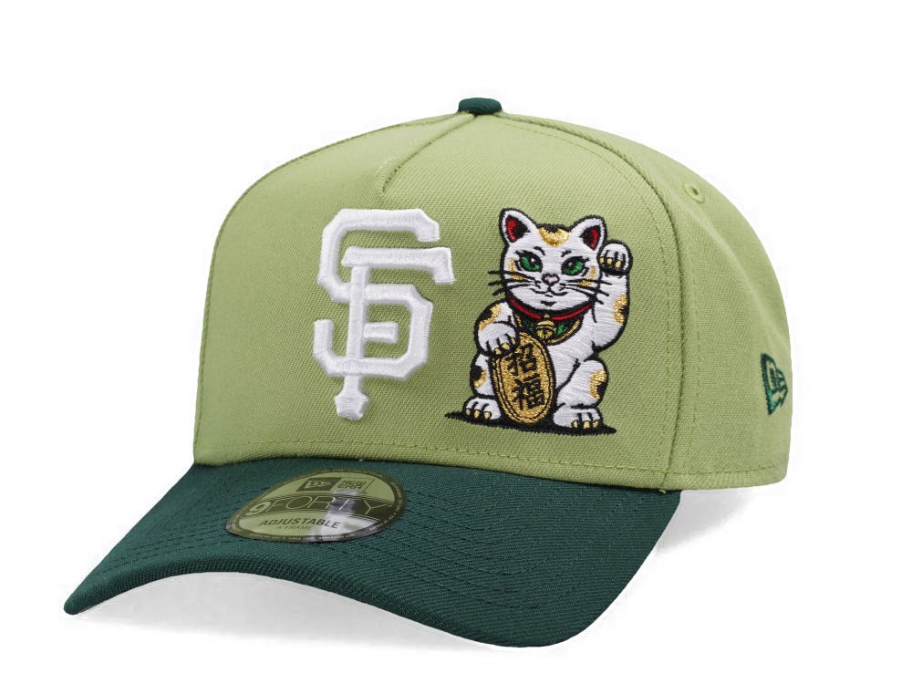 New Era San Francisco Giants Japan Lucky Cat Matcha Two Tone Edition 9Forty A Frame Snapback Gorra