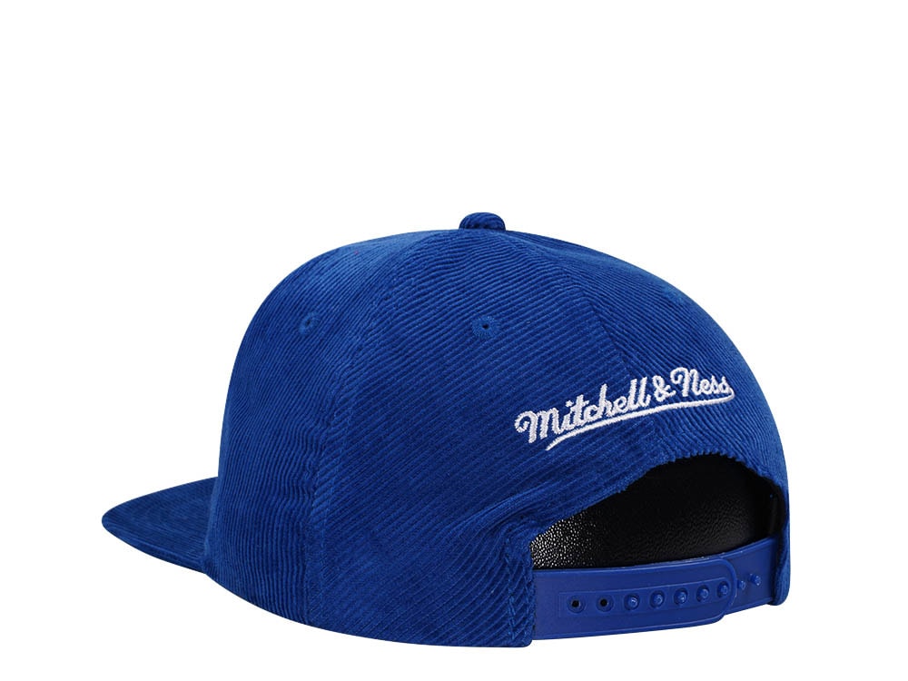 Mitchell & Ness Golden State Warriors Blue Cord Hardwood Classic Snapback Gorra