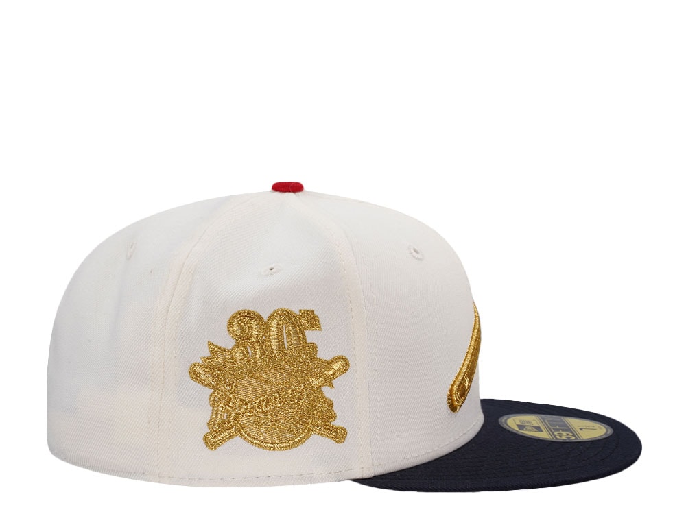 New Era Atlanta Braves 30th Anniversary 24K Chrome Two Tone Edition 59Fifty Fitted Gorra