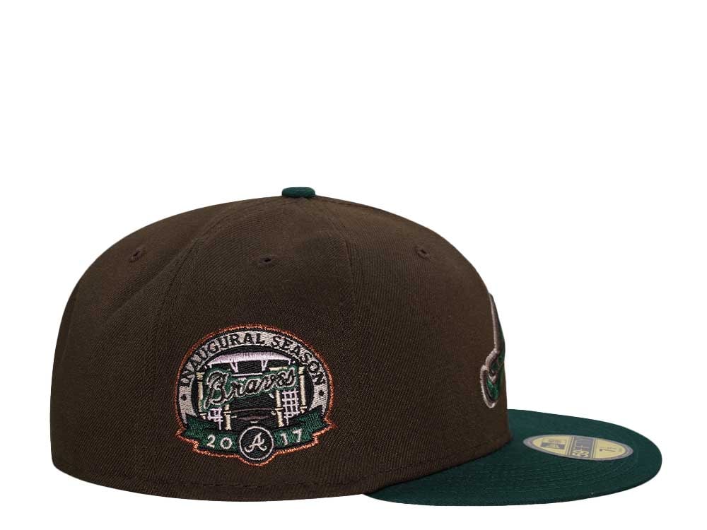 New Era Atlanta Braves Inaugural Season 2017 Forest Pink Two Tone Edition 59Fifty Fitted Gorra