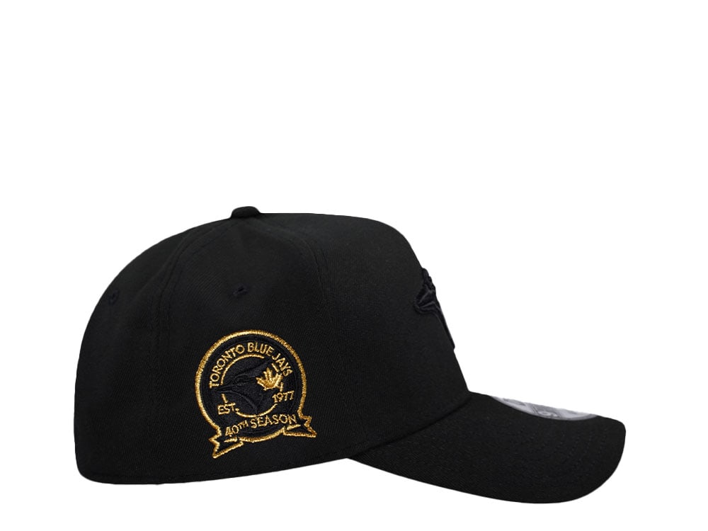 New Era Toronto Blue Jays 40th Season Black Gold 9Forty A Frame Snapback Gorra