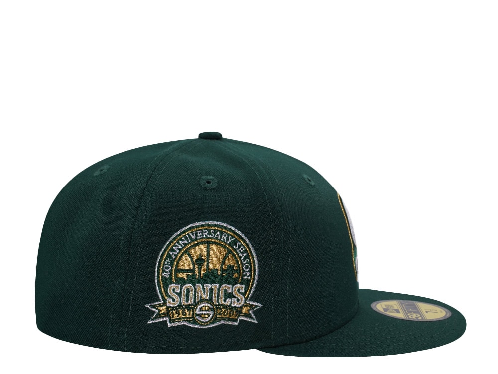 New Era Seattle Supersonics 40th Anniversary Dark Green Prime Edition 59Fifty Fitted Gorra