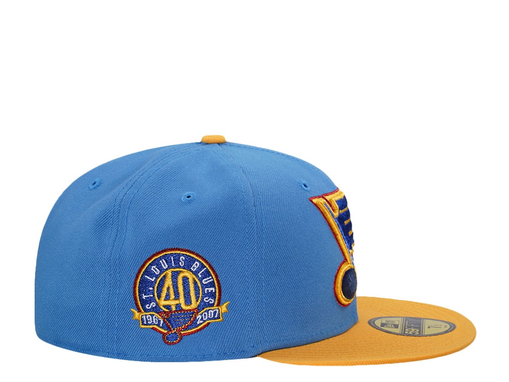 New Era St. Louis Blues 40th Anniversary Blue Two Tone Edition 59Fifty Fitted Gorra