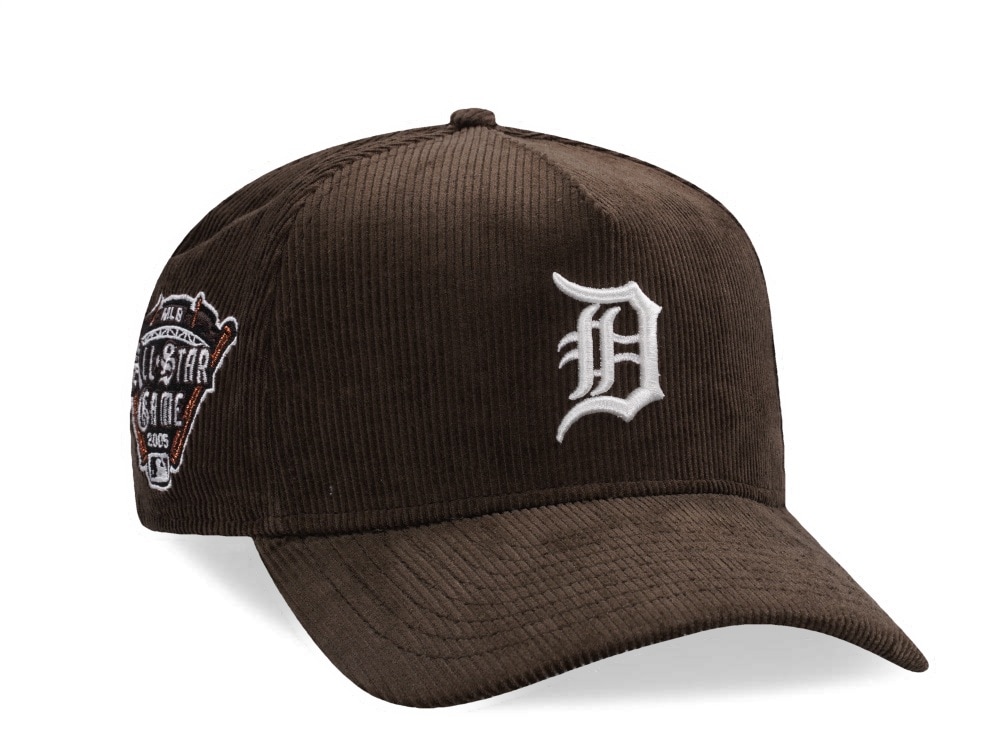New Era Detroit Tigers All Star Game 2005 Walnut Corduroy Prime Edition 9Forty A Frame Snapback Gorra