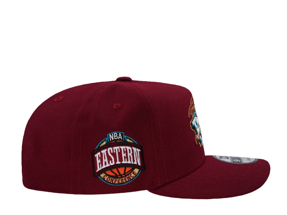 New Era Detroit Pistons NBA Eastern Conference Cardinal Red Prime Edition 9Fifty A Frame Snapback Gorra