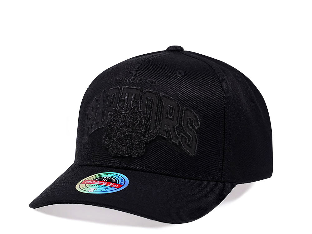 Mitchell & Ness Toronto Raptors Black Out Team Arch Red Line Flex Snapback Gorra