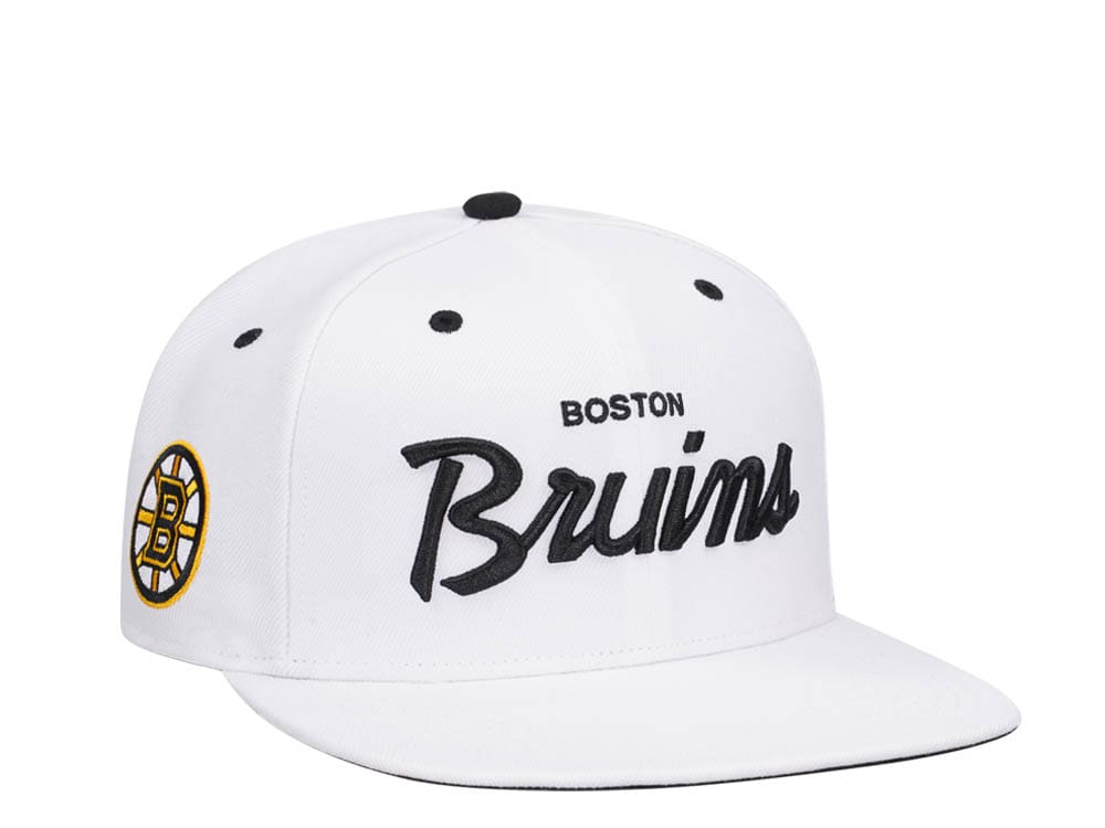 47Brand Boston Bruins White Crosstown Pop Captain Snapback Gorra