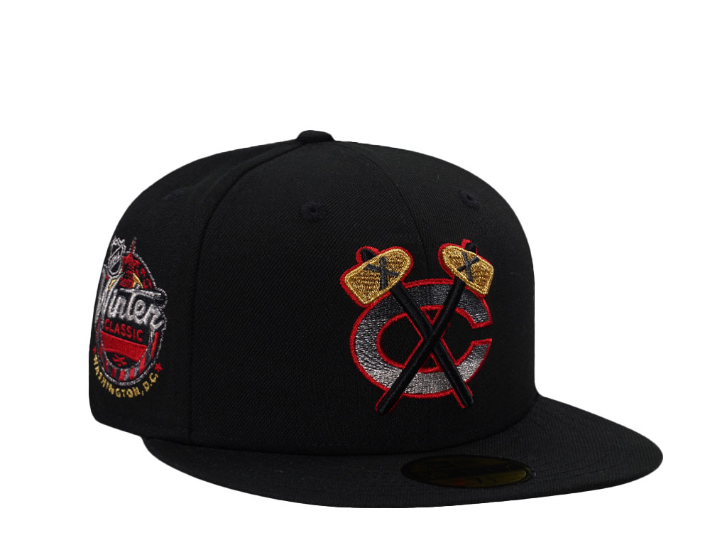 New Era Chicago Blackhawks Winter Classic 2015 Black Prime Edition 59Fifty Fitted Gorra