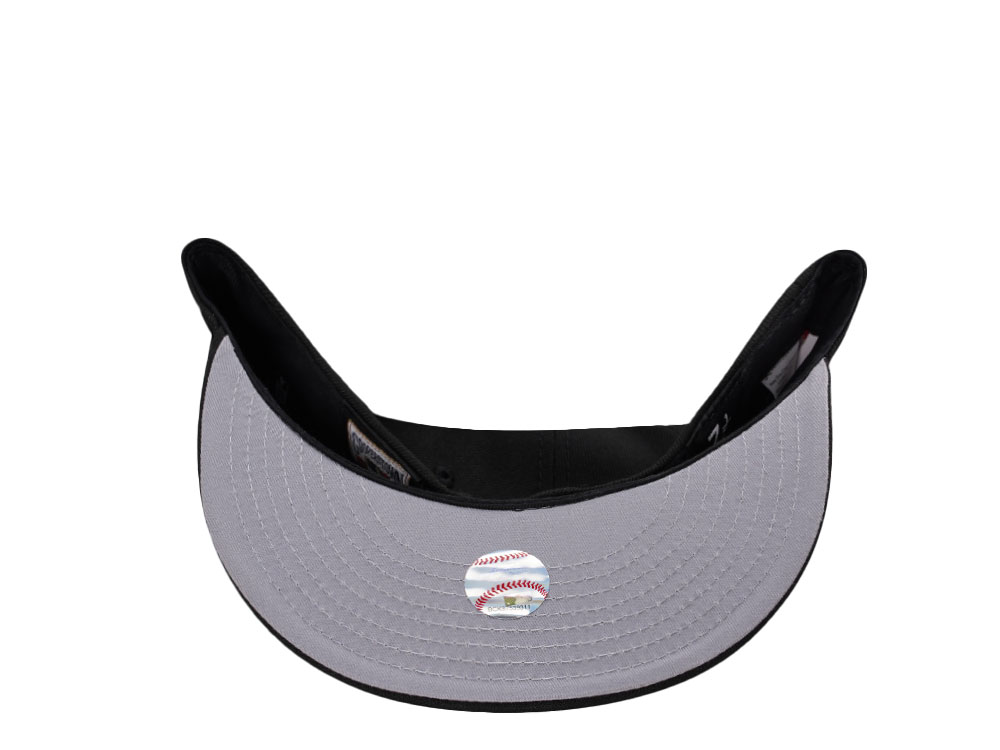 New Era Anaheim Angels 50th Anniversary Metallic Black Prime Edition 59Fifty Fitted Gorra