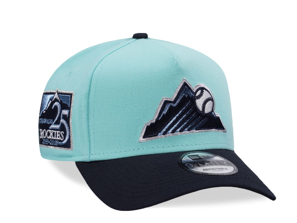 New Era Colorado Rockies 25th Anniversary Glacier Two Tone Edition 9Forty A Frame Snapback Gorra