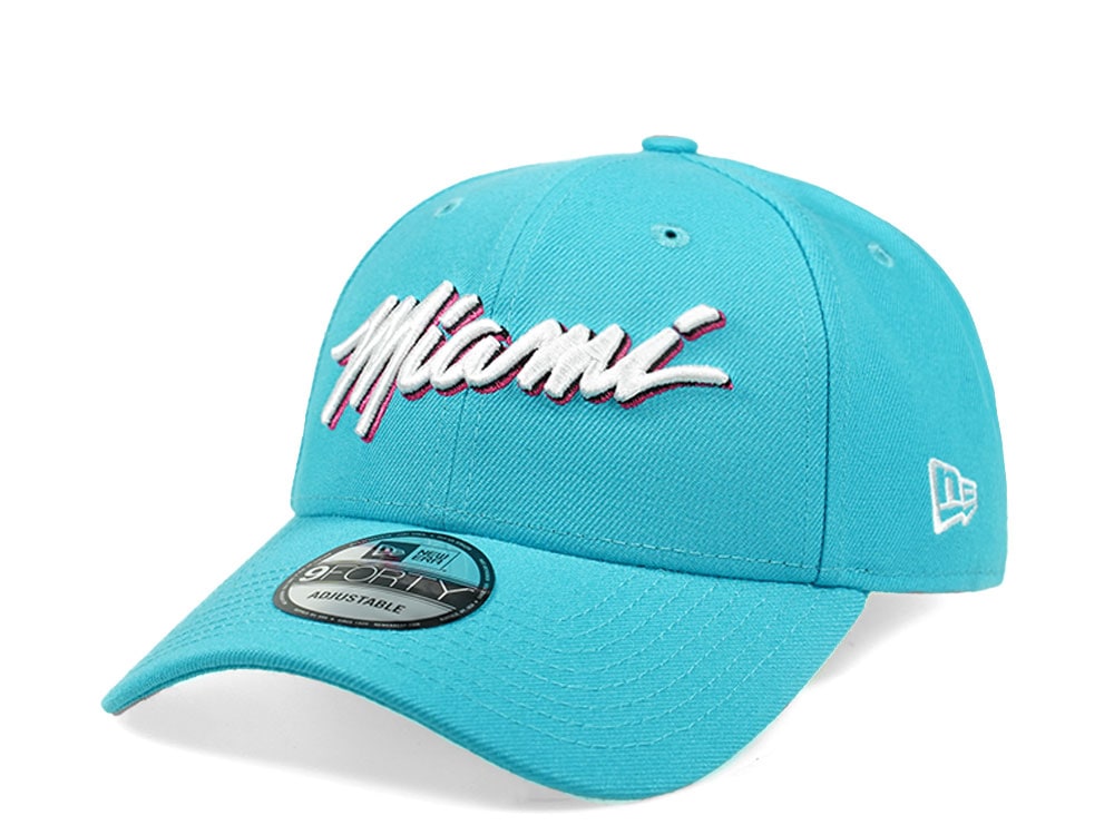New Era Miami Heat Vice Edition Teal 9Forty Snapback Gorra