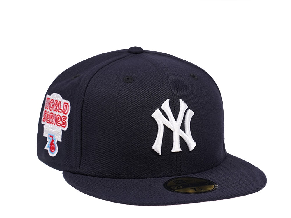 New Era New York Yankees World Series 1976 Navy and Pink Edition 59Fifty Fitted Gorra