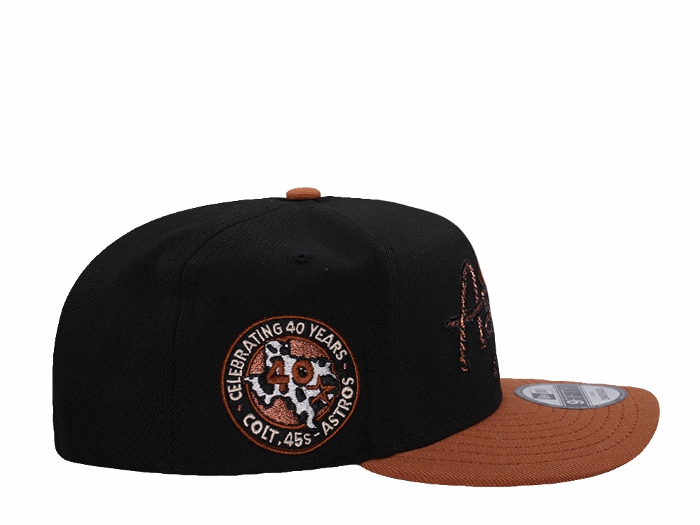 New Era Houston Astros 40th Anniversary Lasso Black Two Tone Edition 9Fifty A Frame Snapback Gorra