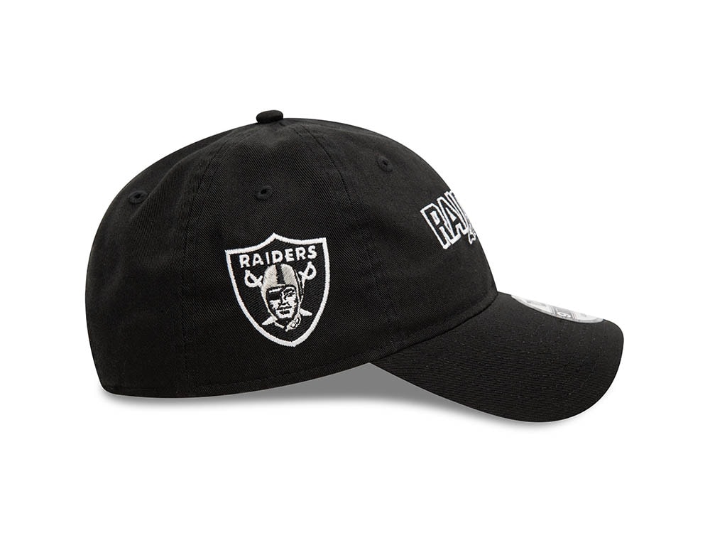 New Era Las Vegas Raiders NFL Script Black 9Twenty Strapback Gorra