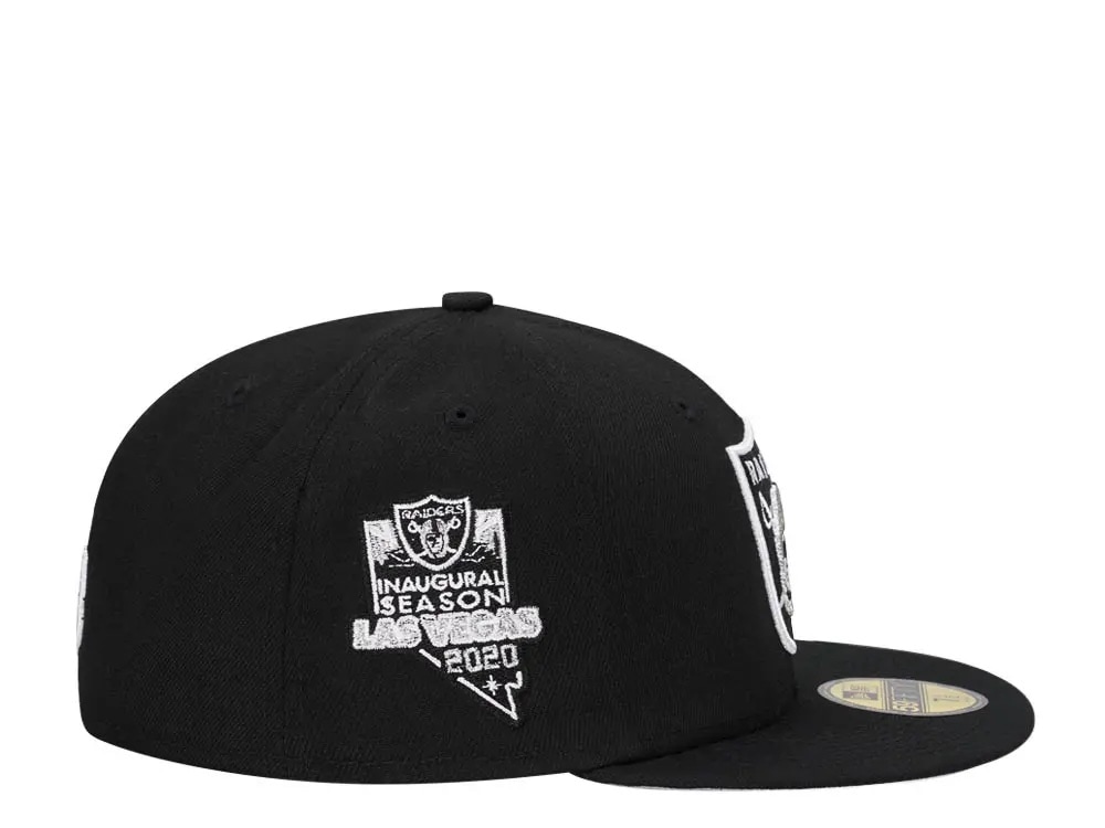 New Era Las Vegas Raiders Inaugural Season 2020 Black Edition 59Fifty Fitted Gorra