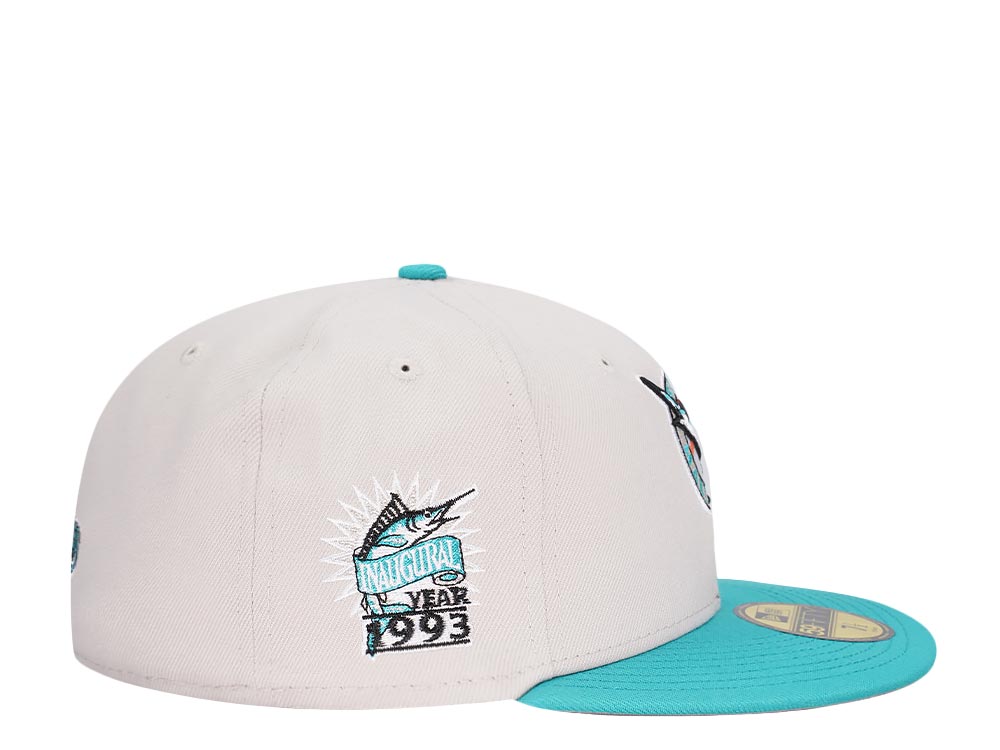 New Era Florida Marlins Inaugural Year 1993 Stone Script Two Tone Prime Edition 59Fifty Fitted Gorra