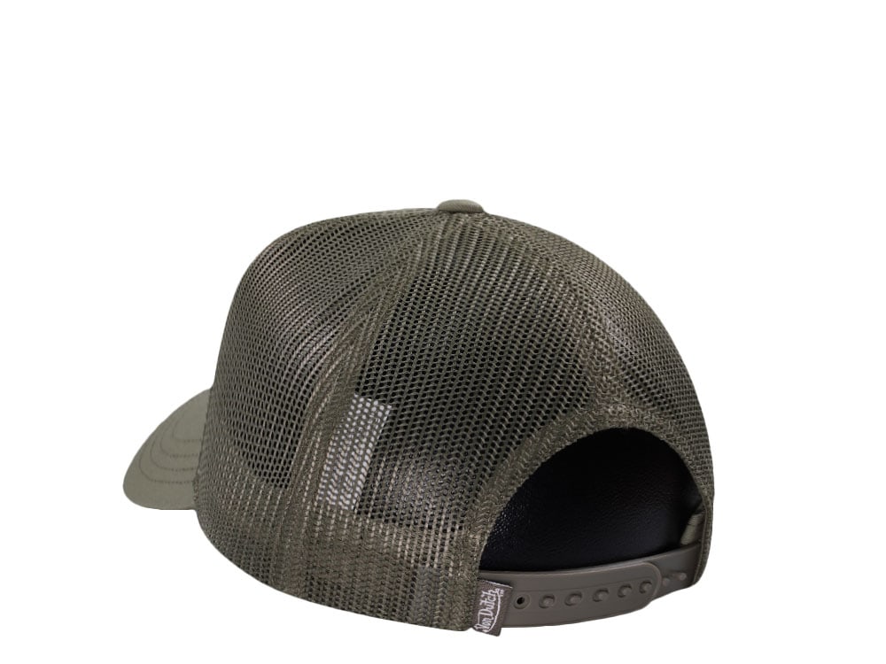 Von Dutch Oval Patch Olive Trucker Snapback Gorra